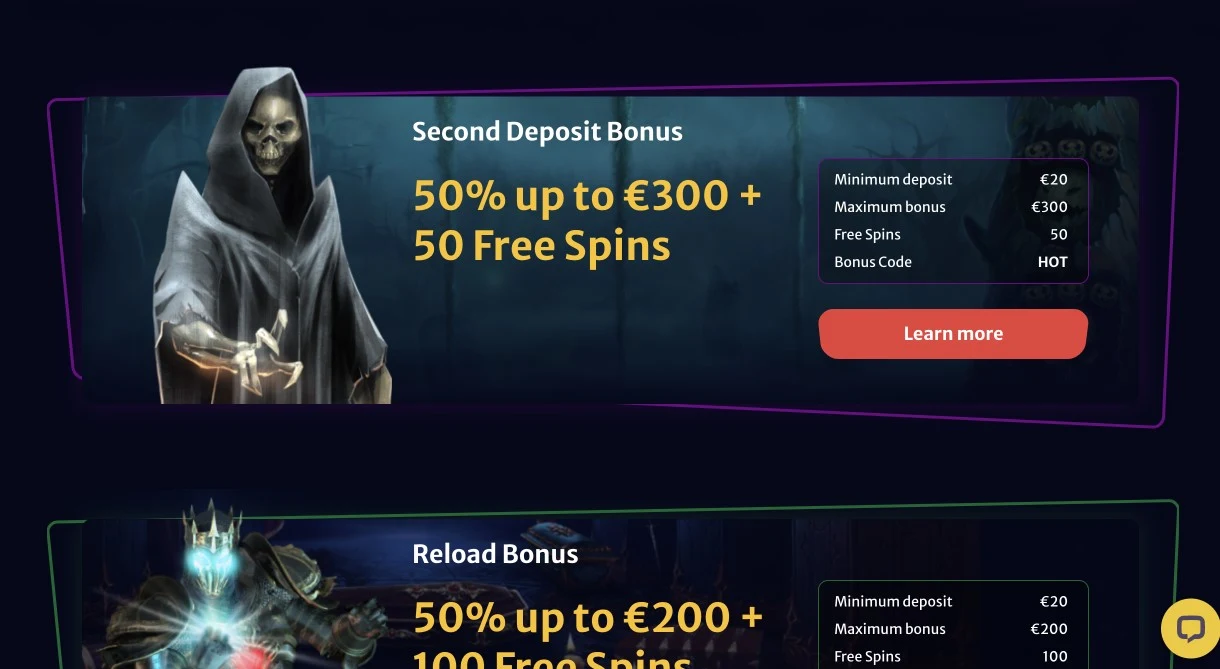 HellSpin Casino Bonuses.