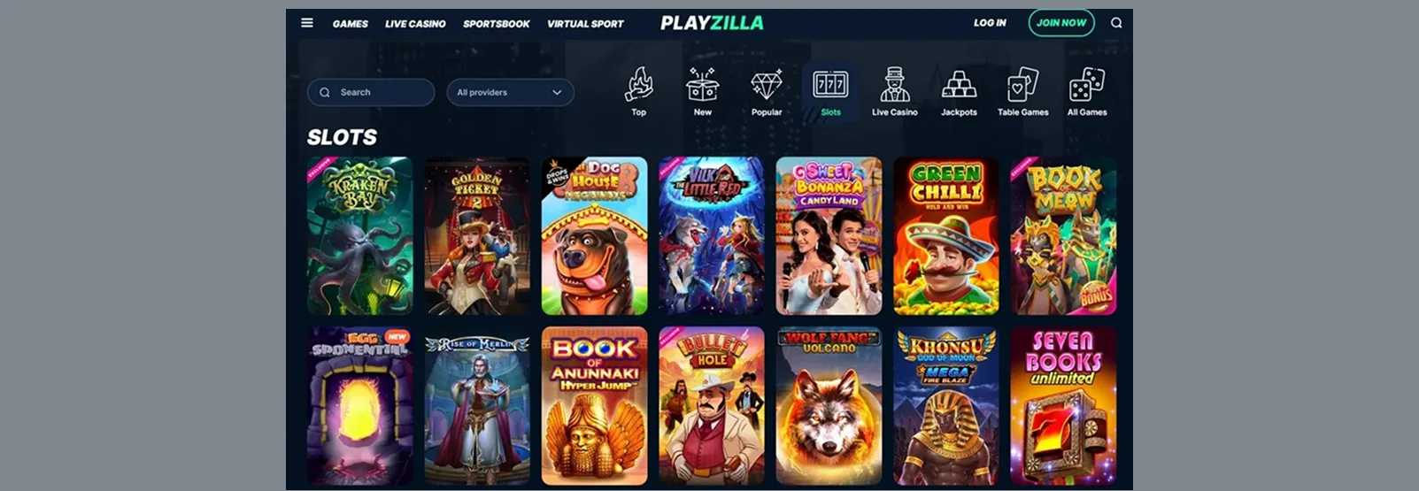 PlayZilla Casino Games.