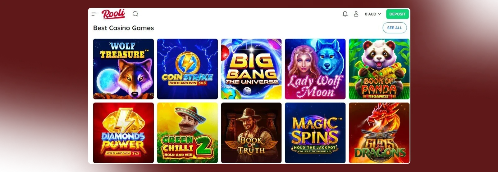 Rooli Casino Games.