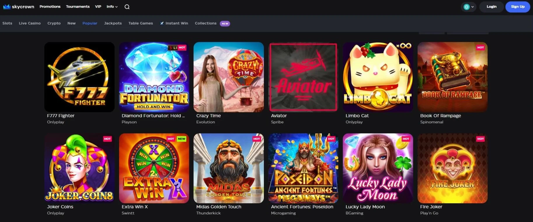 SkyCrown Casino Games.